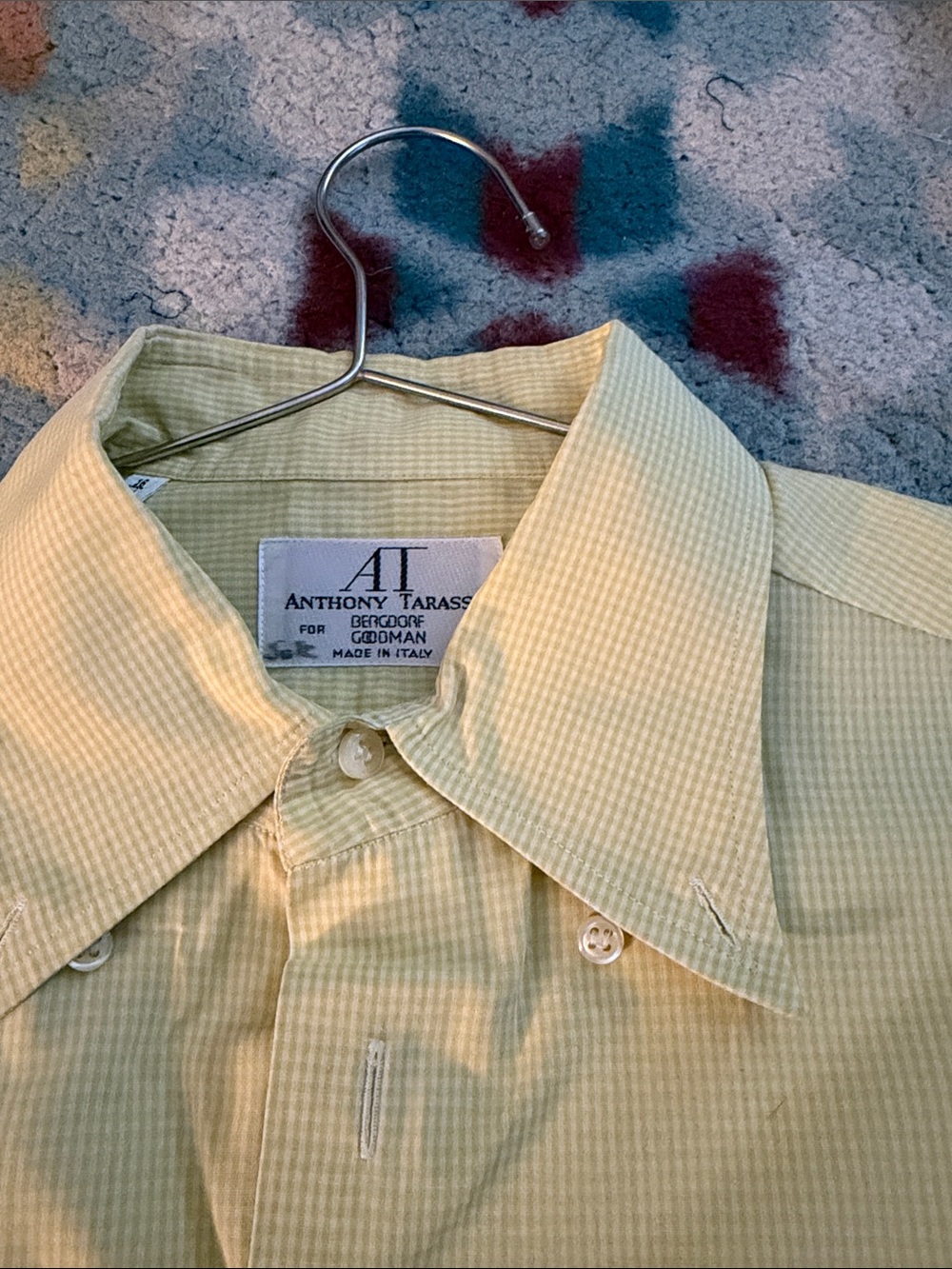 Light Yellow Men's Dress Shirt - Button-Down Collar